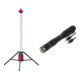 Set Stier STIER Akku-SMD-LED-Tower-Baustrahler 360° 3500 Lumen 36 W + Brennenstuhl Akku Taschenlampe LED LuxPremium TL 210 AF/Handlampe mit heller Osram-LED (200lm, bis zu 13h Leuchtdauer, 55m Leuchtweite, fremdkörper- und spritzwassergeschützt IP44)