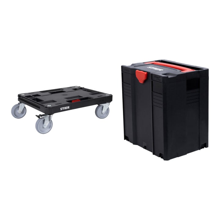 Set STIER Systainer-Rollbrett RB Black +Systainer V T-LOC Black