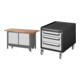 Set STIER Werkbank Premium mit abs. Fahrgestell, 2 Schubladen und 2...
