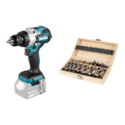 Set Makita Akku-Bohrschrauber 18V DDF486Z + STIER Forstnerbohrer-Set 15-tlg.