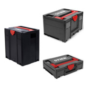 Set STIER Systainer V T-LOC Black + Systainer³ I Black + Systainer³ III Black