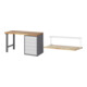 Set STIER Werkbank Premium mit 5 Schubladen BxTxH 1500x700x890mm + Ablage zur...