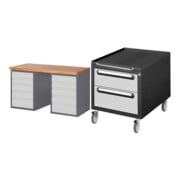 Set STIER Werkbank Premium mit 10 Schubladen BxTxH 1500x700x840mm +...