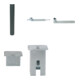 Set Schake Sperrpfosten aus Edelstahl Typ 40204F + Dreikantschlssel M 12 + Grauguss-Univ.-Schlssel + Abdeckkappe Art.Nr.470.20 + Abdeckkappe Art.Nr.470.21