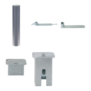 Set Schake Sperrpfosten aus Edelstahl Typ 40205P + Dreikantschlssel M 12 + Grauguss-Univ.-Schlssel