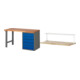 Set STIER Werkbank Premium mit 5 Schubladen BxTxH 1500x700x890mm...
