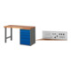 Set STIER Werkbank Premium mit 5 Schubladen BxTxH 1500x700x890mm...