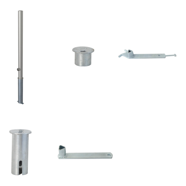 Set Schake Sperrpfosten aus Edelstahl 60mm Typ 4062P + BefestigungsschraubensatzTyp 1