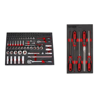 Set STIER Steckschlssel-Satz + Werkstattfeilen-Satz, 200 mm H2