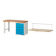 Set STIER Werkbank Premium mit 5 Schubladen BxTxH 1500x700x890mm RAL 7035 /...