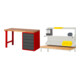 Set STIER Werkbank Premium mit 5 Schubladen BxTxH 1500x700x890mm RAL 3000 /...