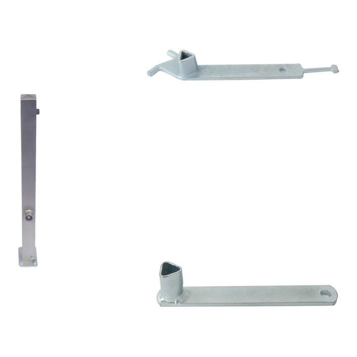 Set Schake Sperrpfosten aus Edelstahl Typ 4070P + BefestigungsschraubensatzTyp 1