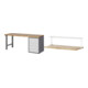 Set STIER Werkbank Premium mit 5 Schubladen BxTxH 2000x700x890mm + Ablage zur...
