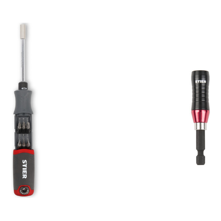 Set STIER Schraubendreher mit Bit-Magazin13er + Bithalter KraftSpezial