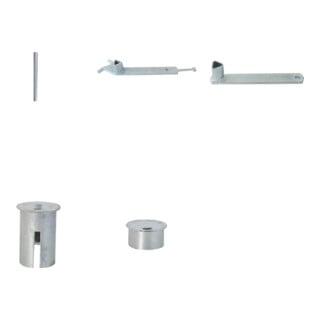Set Schake Sperrpfosten aus Edelstahl Typ 4072FU + Dreikantschlssel M 12 + Grauguss-Univ.-Schlssel + BefestigungsschraubensatzTyp 1 + Bodenhlse zum Einbetonieren