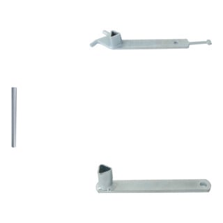 Set Schake Sperrpfosten aus Edelstahl Typ 4072P + BefestigungsschraubensatzTyp 1