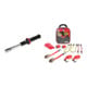 Set STIER Drehmomentschlüssel mit Umschaltknarre 1/4" Aufnahme 5-25 Nm + Spanngurte-Set 9-teilig, TÜV/GS geprüft nach DIN EN 12195-2