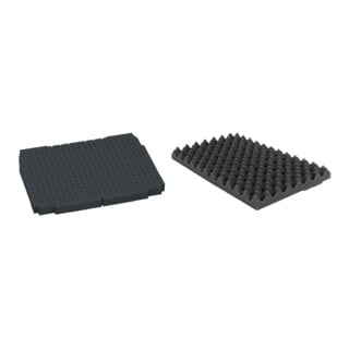 Set STIER Coussinets carrés 25 mm à grille + Coussinets de couvercle à picots pour Systainer³