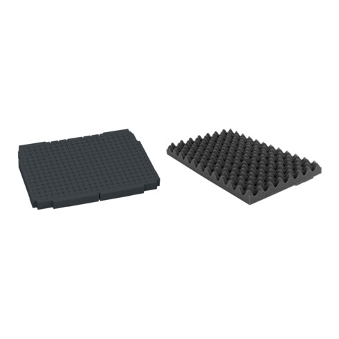 Set STIER Würfelpolster 25mm Raster + Deckelpolster genoppt für Systainer³