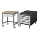 Set STIER Fahrbare Werkbank Premium mit 1 Schublade BxTxH 750x700x880mm +...