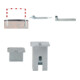 Set Schake Wegesperren 1,50m ohne Knieholm + Dreikantverschluss, schwenkbar,...