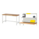 Set STIER Höhenverstellbare Werkbank Premium BxTxH 1500x700x840-1040mm RAL...