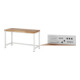 Set STIER Höhenverstellbare Werkbank Premium BxTxH 1500x700x840-1040mm RAL...