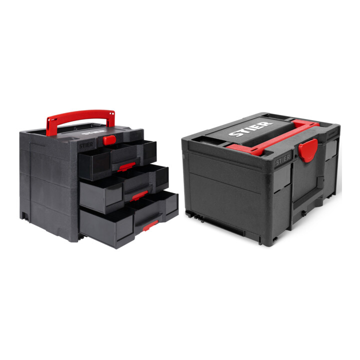 Set STIER Sortainer T-Loc IV/3 Black +Systainer³ III Black