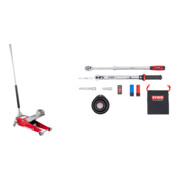 Set STIER Hydraulik Rangier-Wagenheber + Rad-Montage-Set 1/2 Zoll 40-200 Nm,11er