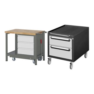 Set STIER Werkbank Premium mit abs. Fahrgestell und 3 Schubladen BxTxH...