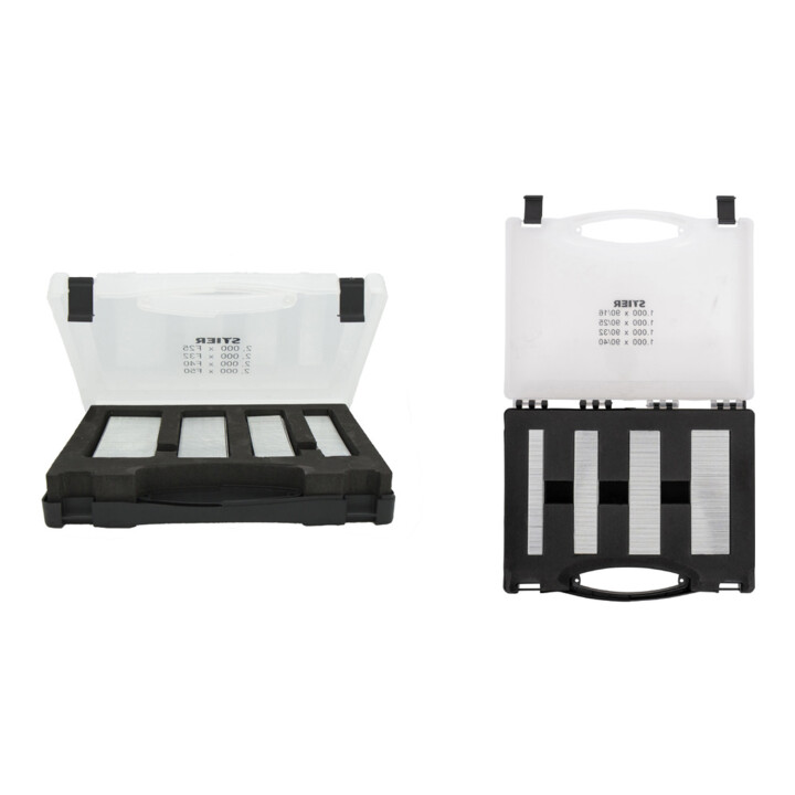 Set STIER Stauchkopfnägel Typ J 25-50mm + Heftklammern Typ90 16 - 40 mm