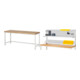 Set STIER Höhenverstellbare Werkbank Premium BxTxH 2000x700x840-1040mm RAL...
