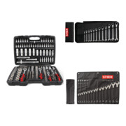 Set STIER Steckschlüssel 179er+Ringratschenschlüssel 12er+Ringmaulschlüssel 21er