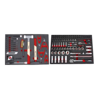 Set STIER Universal-Werkzeugsatz + Steckschlüssel-Satz