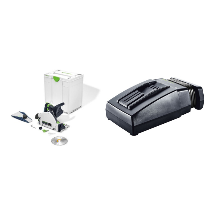 Set Festool Akku-Tauchsäge TSC 55 KEB-Basic + Schnellladegerät TCL 6
