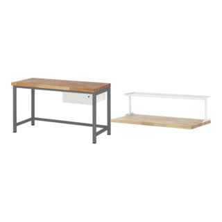 Set STIER Höhenverstellbare Werkbank Premium mit 1 Schublade BxTxH...