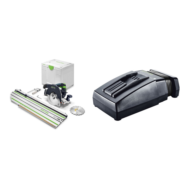 Set Festool Akku-Handkreissäge HKC 55 KEB-Basic-FSK 420 + Schnellladegerät TCL 6