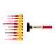 Set STIER Jeu de tournevis slimVDE+ 9 pièces + Marteau de serrurier Robust+ 500 g avec protection de manche DIN 1041-1