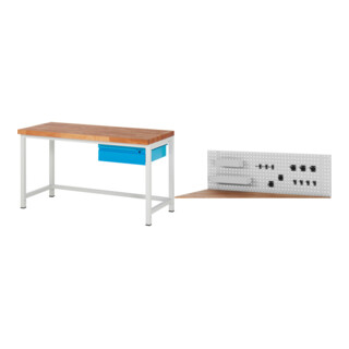 Set STIER Höhenverstellbare Werkbank Premium mit 1 Schublade BxTxH...