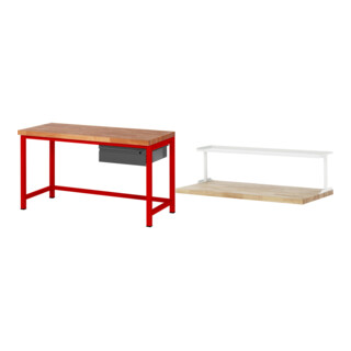 Set STIER Höhenverstellbare Werkbank Premium mit 1 Schublade BxTxH...