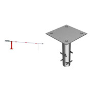 Set Schake Drehschranke 1,50m + Dreikantverschluss + Seilzugverstrung + Dreikantschlssel M 12, Standard + Grauguss-Univ.-Schlssel z.Absperrpf. m.Feuerw.-V.