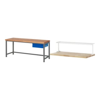 Set STIER Höhenverstellbare Werkbank Premium mit 1 Schublade BxTxH...