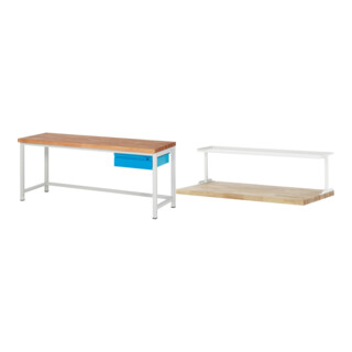 Set STIER Höhenverstellbare Werkbank Premium mit 1 Schublade BxTxH...