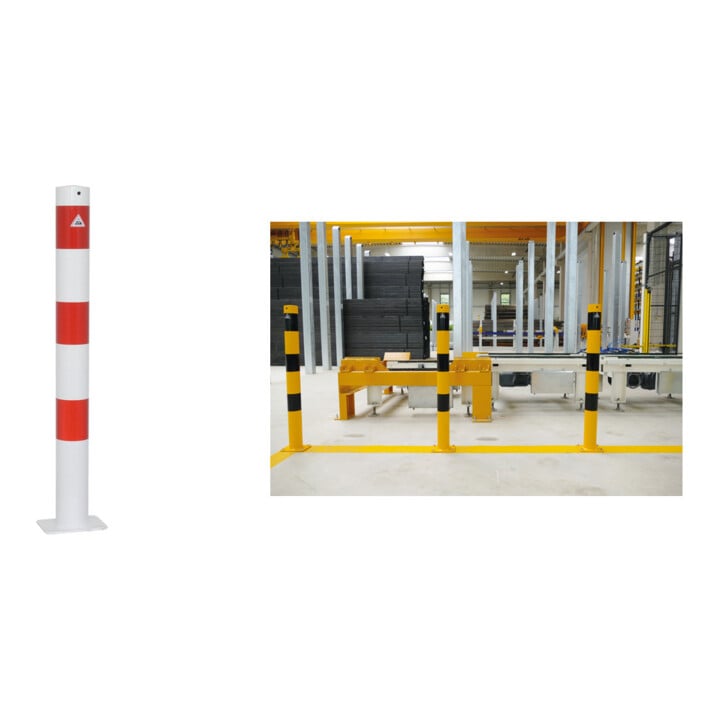 Set Schake Absperrpfosten Typ 489P, ortsfest, Ø 89mm, feuerverzinkt + Schake...