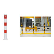 Set Schake Absperrpfosten Typ 489PBG, ortsfest, Ø 89mm, gelb/schwarz + BefestigungsschraubensatzTyp 1