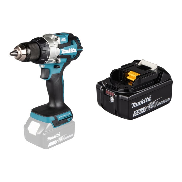 Set Makita Perceuse-visseuse sans fil 18V, 1800 tr/min, sans batterie + Batterie BL1850B Li 18,0V 5.0Ah - 197280-8