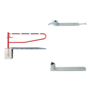 Set Schake Gatterschranke drehbar 2,50m + Dreikantschl ssel M 12, Standard + Grauguss-Univ.-Schl ssel z.Absperrpf. m.Feuerw.-V.