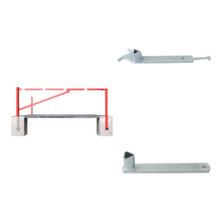 Set Schake Drehschranke 3,00m + Dreikantschl ssel M 12, Standard + Grauguss-Univ.-Schl ssel z.Absperrpf. m.Feuerw.-V.