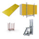 Set Schake Schalungsplatten mit Kantenschutz, Länge: 2000 mm, Breite: 500 mm, mit Kantenschutz + Schake Stapelpalette + Schake Schalungsplatten SET LxB 1000x500 mm + Schake Balkenzwinge-1