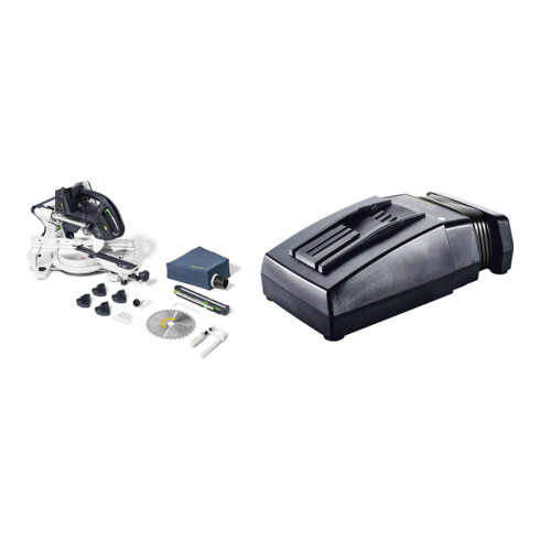 Set Festool Akku-Kapp-Zugsäge KSC 60 EB-Basic KAPEX + Schnellladegerät TCL 6